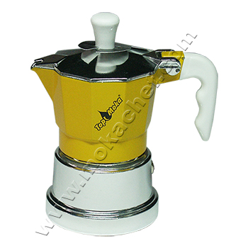 Caffettiera Top Moka Top gialla argento 1 tazza