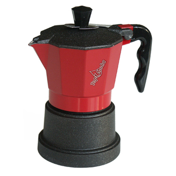 Caffettiera Top Moka Top rossa teflon 1 tazza