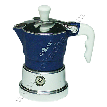 Caffettiera Top Moka Top blu argento 3 tazze