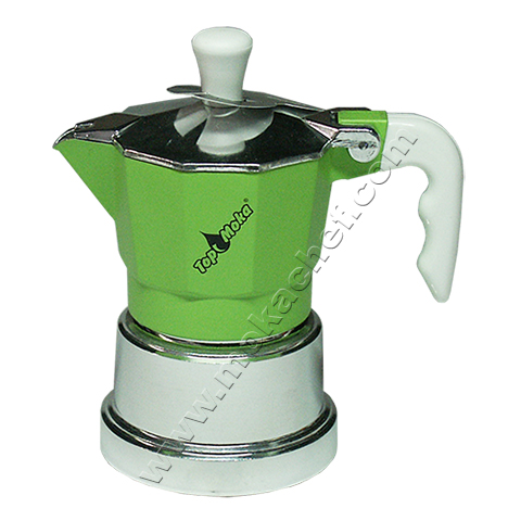 caffettiera top moka top verde argento