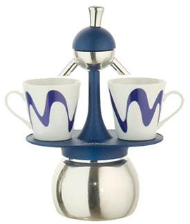 caffettiera top moka america blu