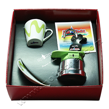 Confezione regalo caffettiera Top Moka Mini 1 tazza verde