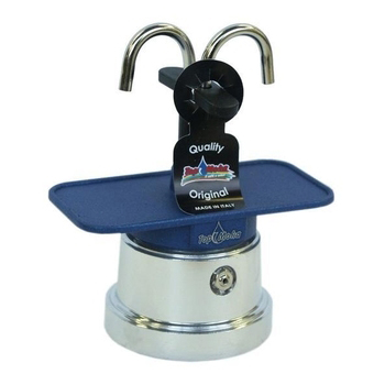 caffettiera top moka mini 2 tazze blu argento