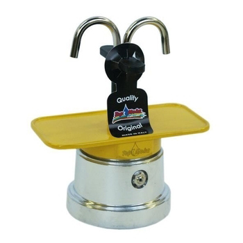 caffettiera top moka mini 2 tazze giallo argento