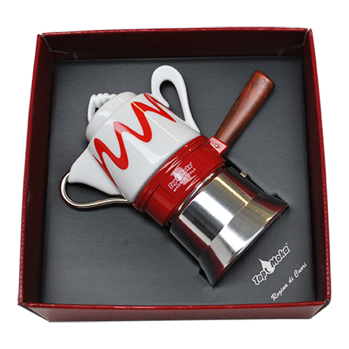 Confezione regalo caffettiera Top Moka Goccia rossa