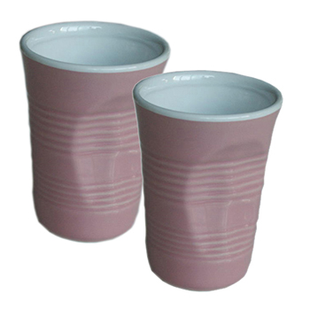 Set 2 Mug accartocciati Top Moka fucsia