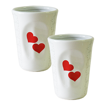 Set 2 Mug Cuori rossi