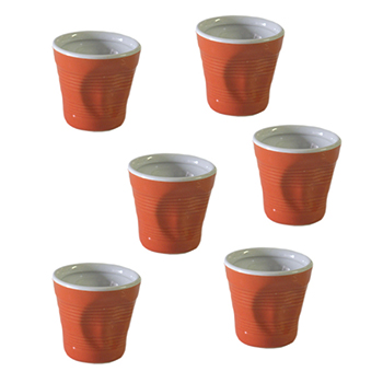 Set 6 bicchierini arancioni accartocciati Top Moka