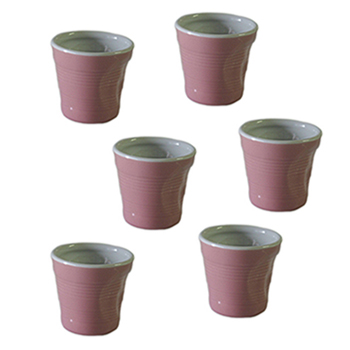 Set 6 bicchierini fucsia accartocciati Top Moka